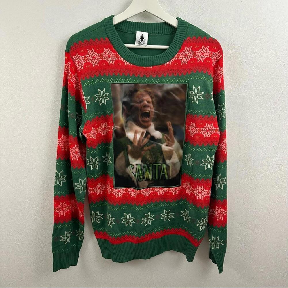 Elf Men’s Ugly Christmas Sweater Size S